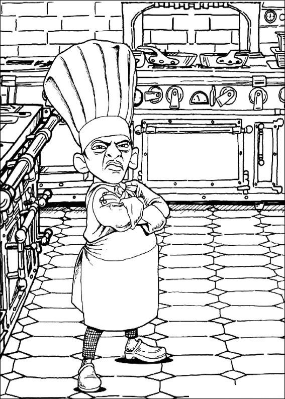 Plansa de colorat cu Ratatouille 16 8